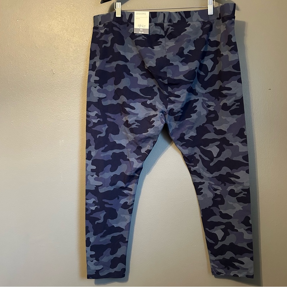 NWT Style & Co Sz 3X Women’s Blue Camouflage Full Length Leggings! - Picture 10 of 11